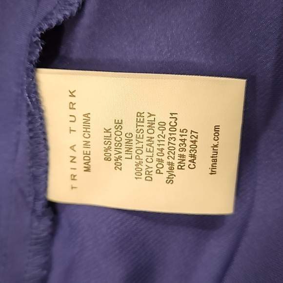 💕TRINA TURK💕 Shalina Maxi Dress ~ Bengal Blue/Ocean Large L NWOT - Picture 13 of 13